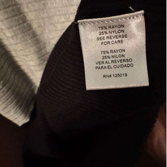 Joseph A Plus 3X Ribbed Knit Empire Waist Sweater Gray & Black Chic - Picture 5 of 6